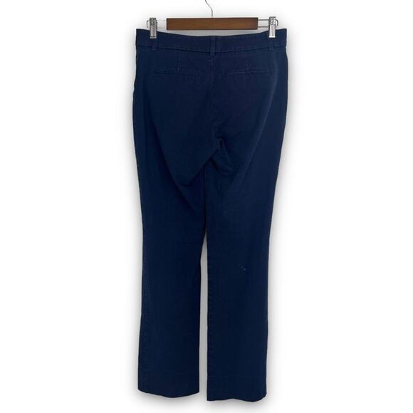 41 Hawthorn Navy Mid-Rise Flat Front Stretch Straight Leg Chino Trousers Size 4 - Picture 2 of 13